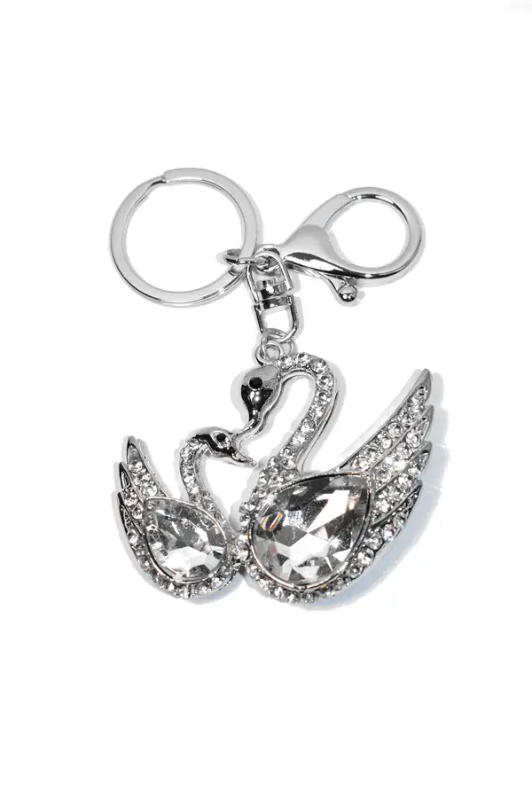 porte-cle cygne Argent