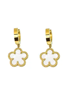 Boucle-d-oreille fleur Or