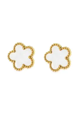 Boucle-d-oreille fleur Or