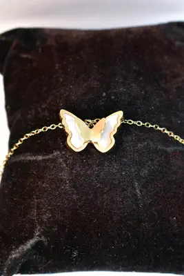 Bracelet papillon Or