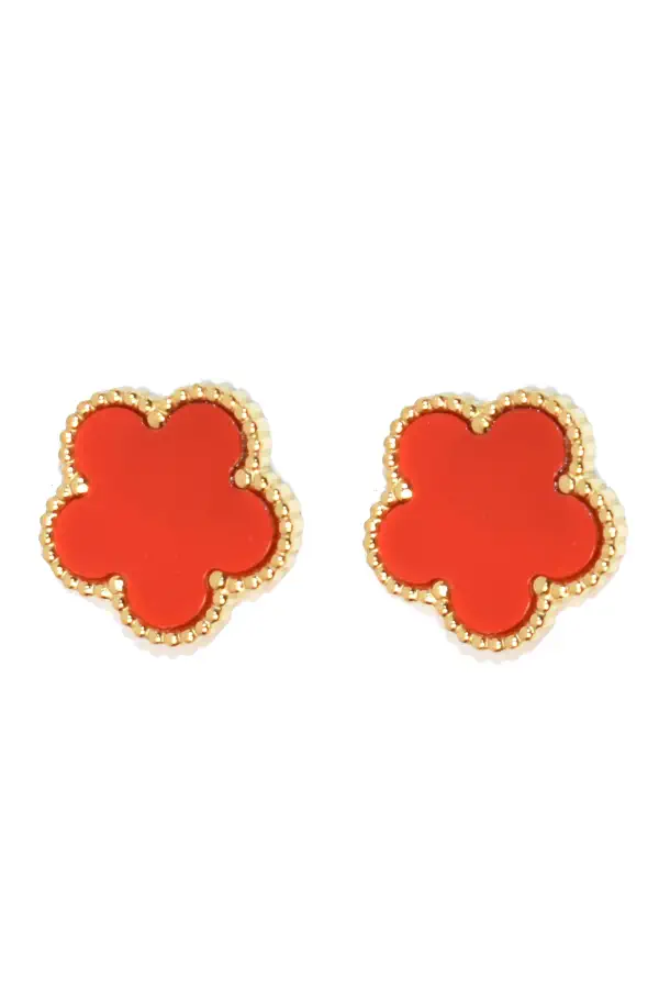 Boucle-d-oreille fleur Or