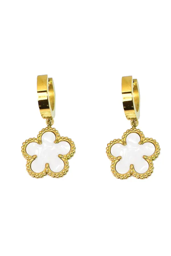 Boucle-d-oreille fleur Or