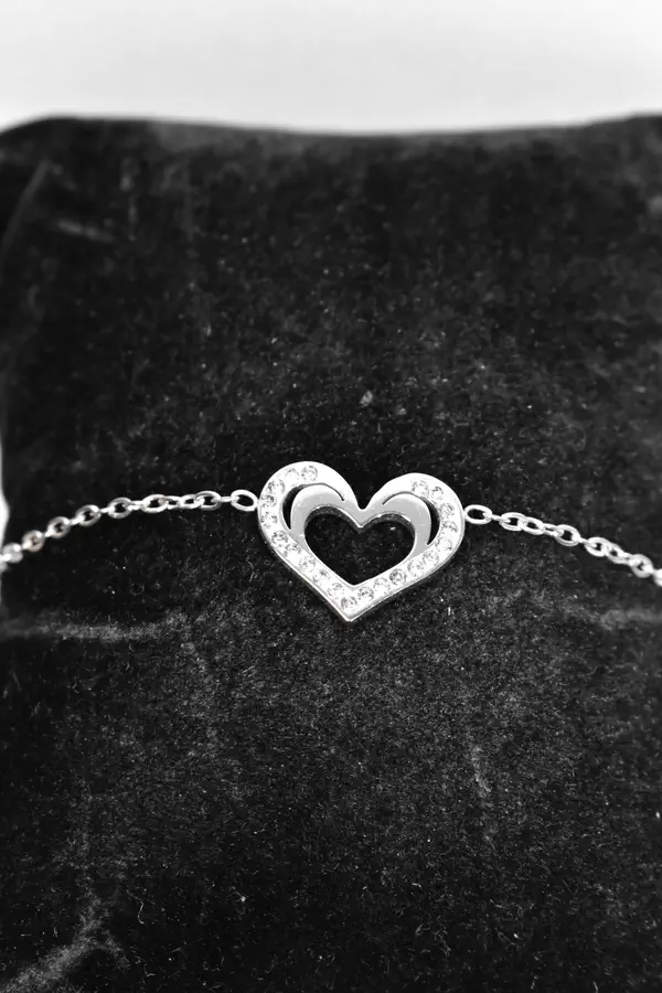 Bracelet Coeur Argent