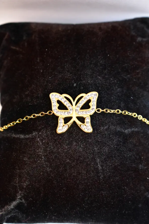 Bracelet papillon Or