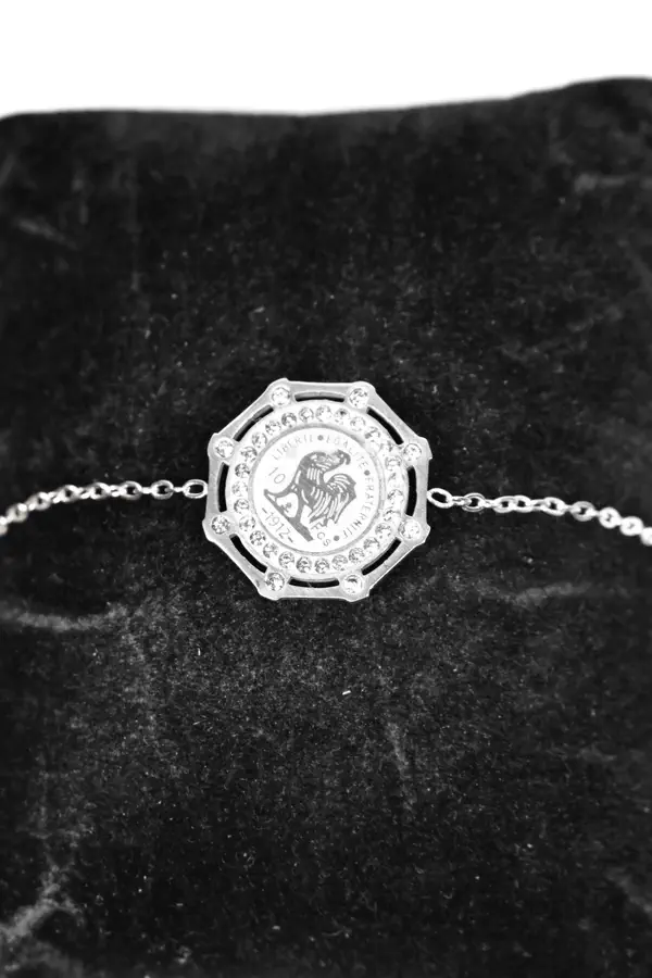 Bracelet coq reine liberté fraternité égalite Argent