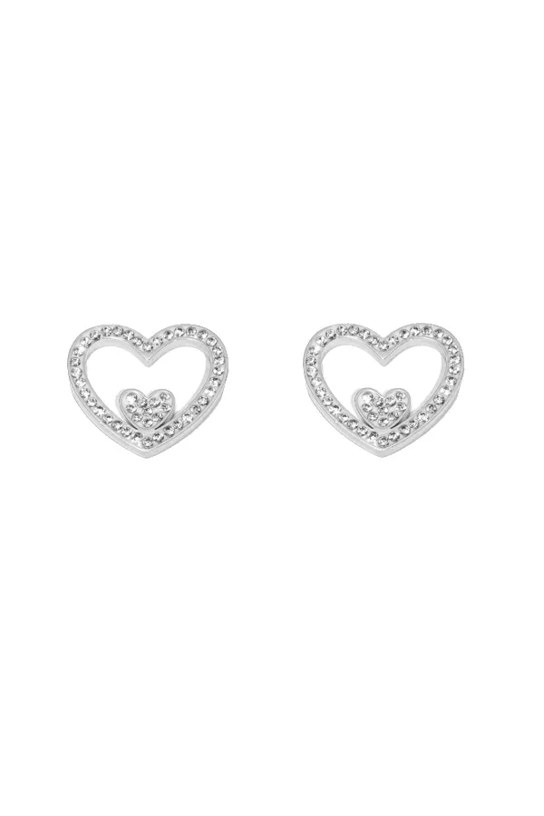 Boucle-d-oreille coeur Argent