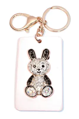 porte-cle lapin Or