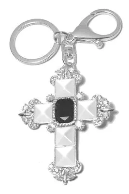 porte-cle croix Argent