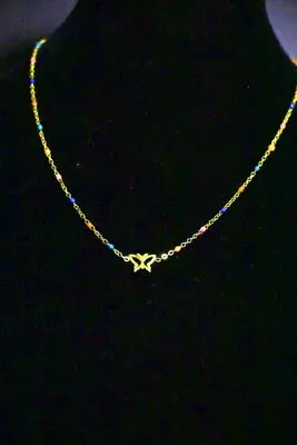 Collier papillon Or