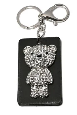 porte-cle ours Argent