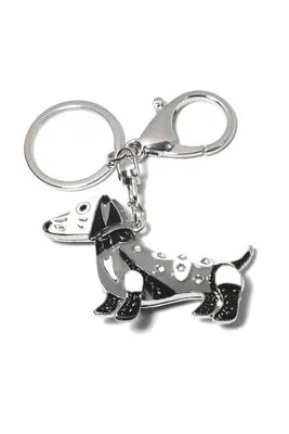 porte-cle chien Argent