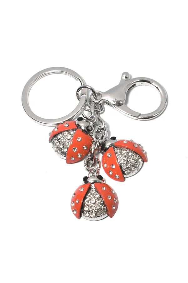 porte-cle coccinelle Argent