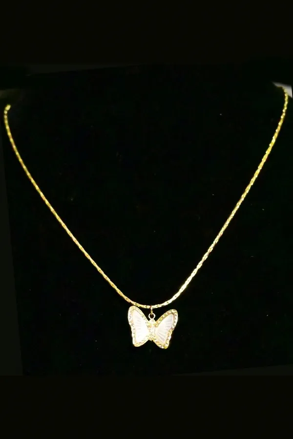 Collier papillon Or