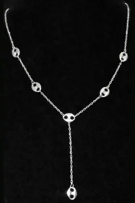 Collier graine de café Argent