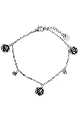 Bracelet fleur Argent