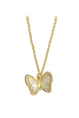 Collier papillon OR