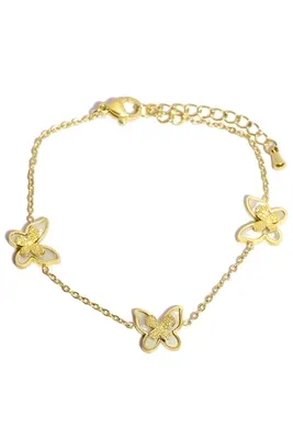 Bracelet papillon Or