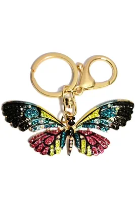 porte-cle papillon Or