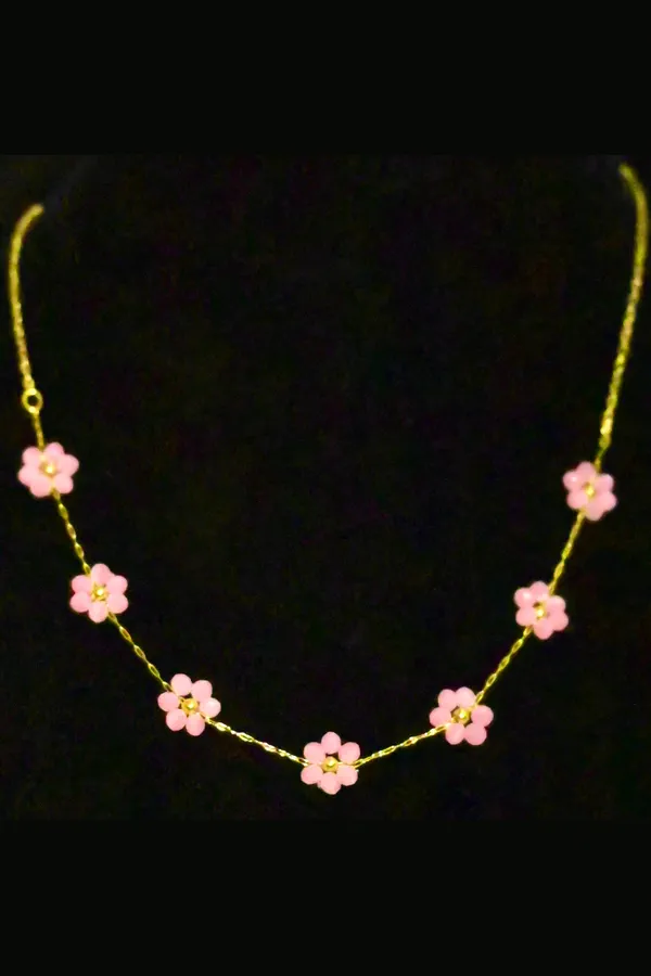 Collier fleur OR