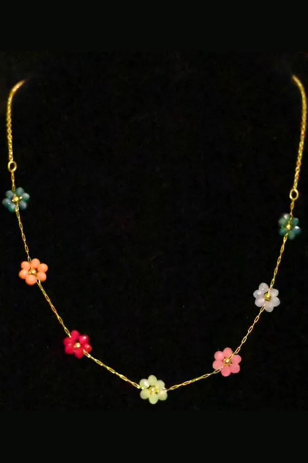 Collier fleur OR