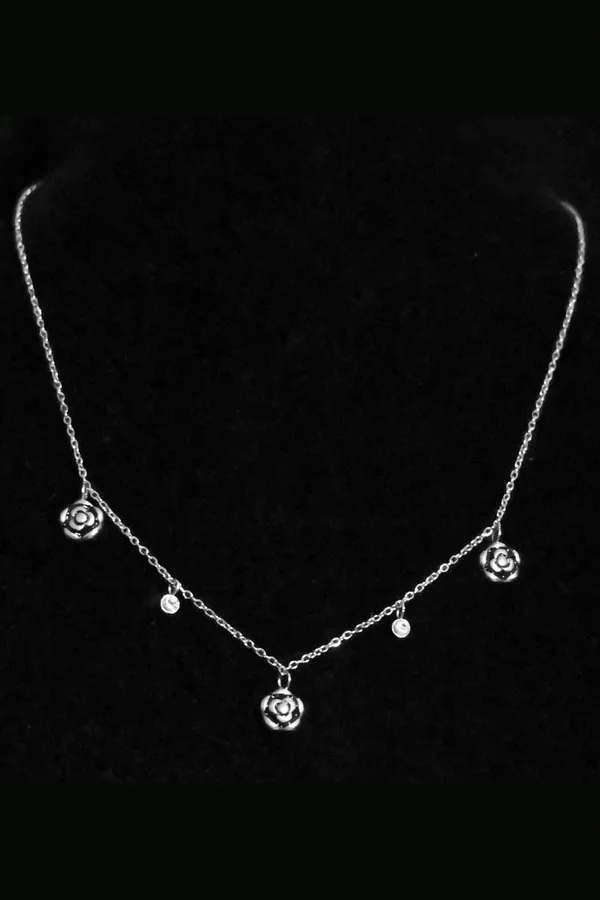 Collier fleur Argent