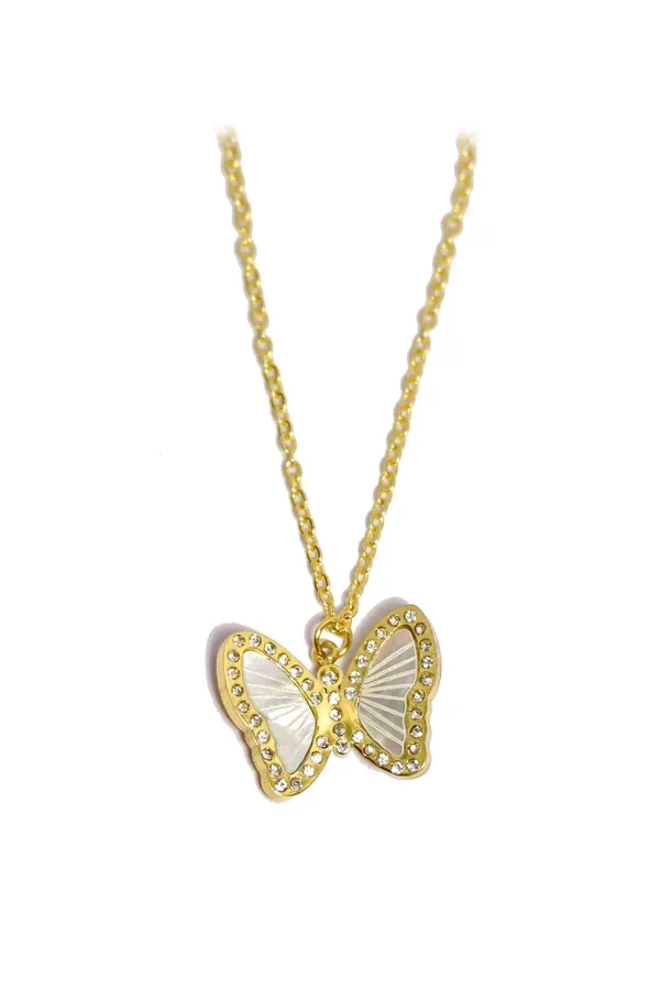 Collier papillon OR