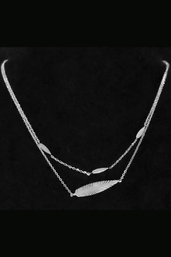 Collier feuille de la vie Argent