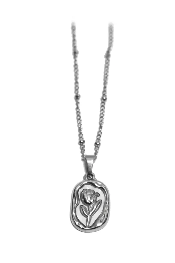 Pendentif fleur Argent