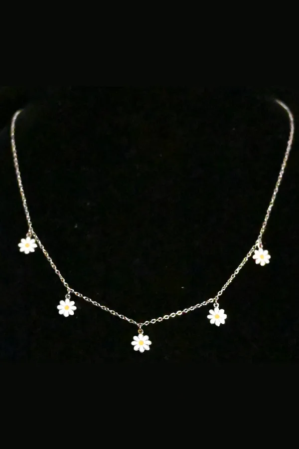 Collier fleur Argent