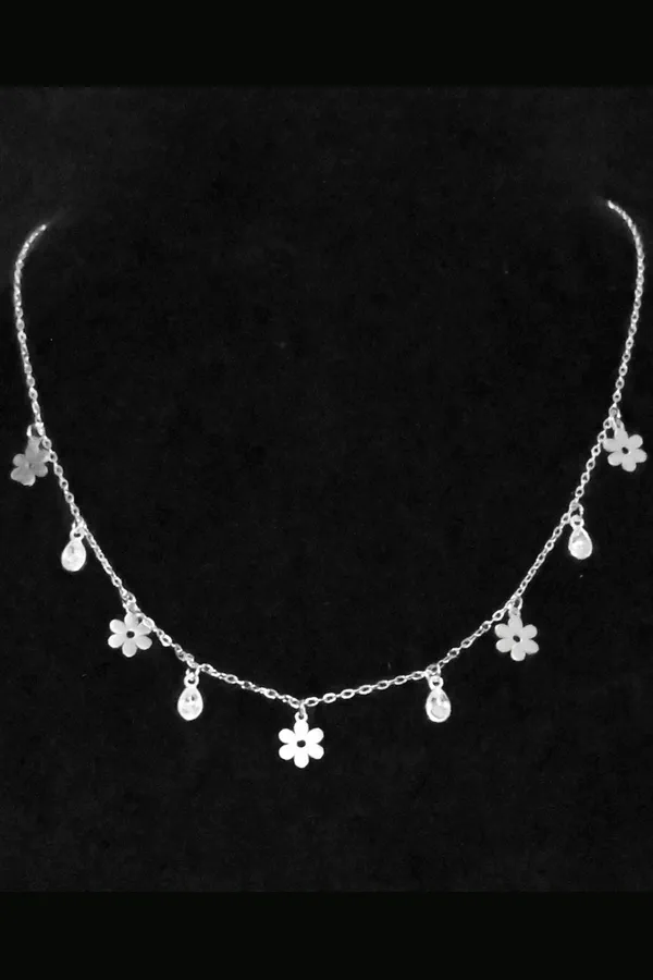 Collier fleur Argent