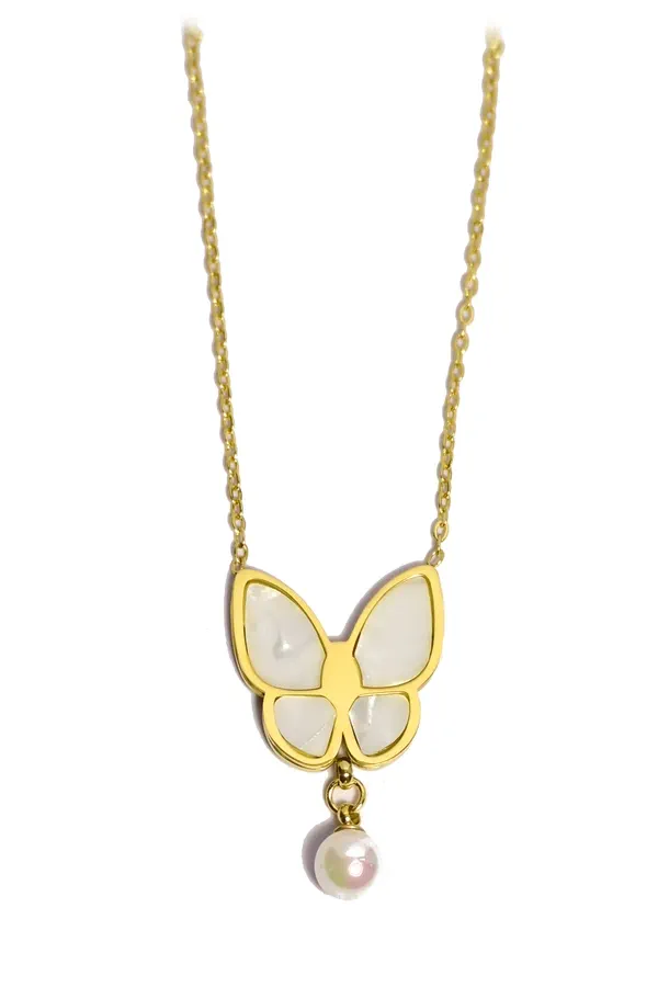 Collier papillon OR