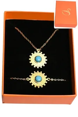 Coffret soleil parure bijoux collection hervé aliex Or