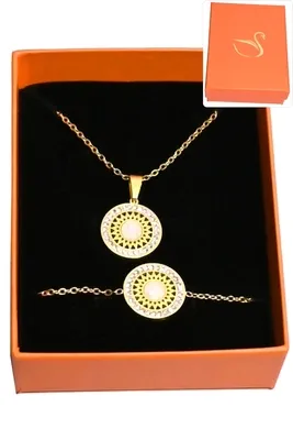 Coffret soleil parure bijoux collection hervé aliex Or