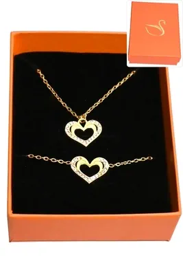 Coffret coeur parure bijoux collection hervé aliex Or