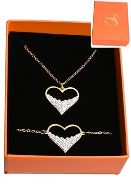 Coffret parure coeur parure bijoux collection hervé aliex Or