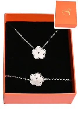 Coffret fleur parure bijoux collection hervé aliex Argent