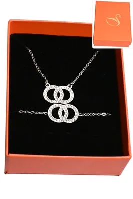 Coffret infini parure bijoux collection hervé aliex Argent