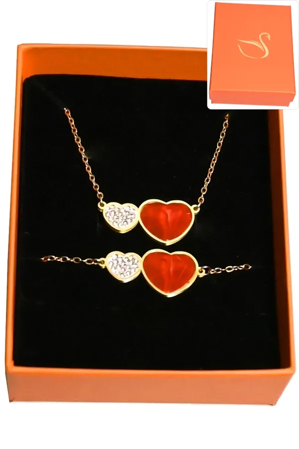 Coffret Coeur parure bijoux collection hervé aliex Or