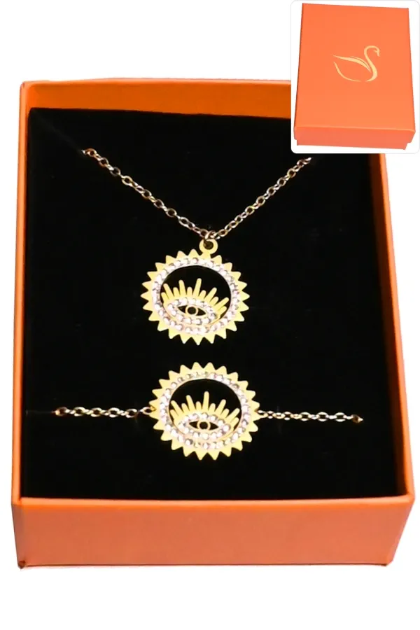 Coffret oeil fatma parure bijoux collection hervé aliex Or