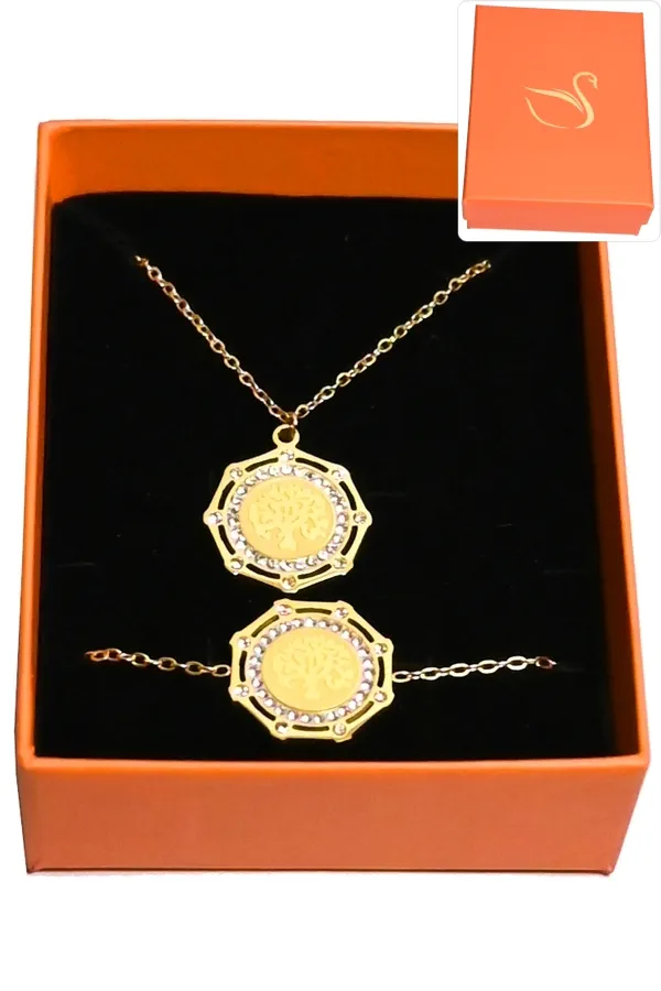 Coffret arbre de la vie parure bijoux collection hervé aliex Or