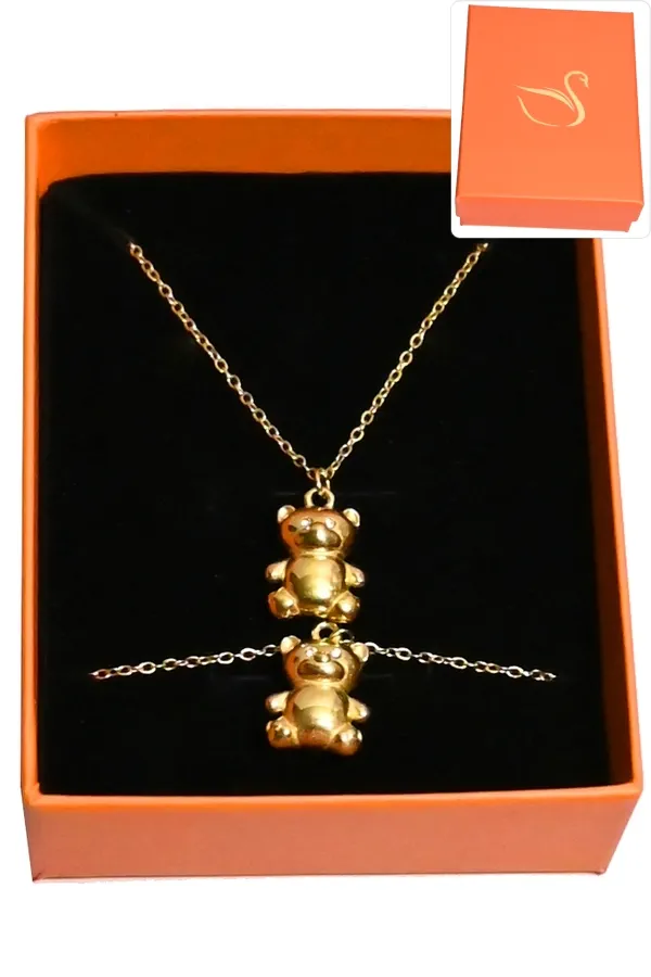 Coffret ours parure bijoux collection hervé aliex Or