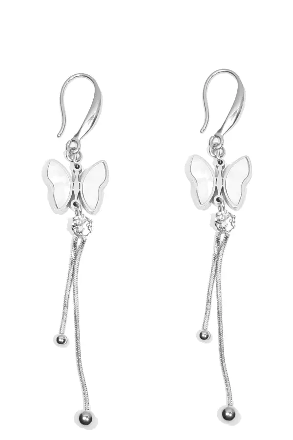 Boucle-d-oreille papillon Argent