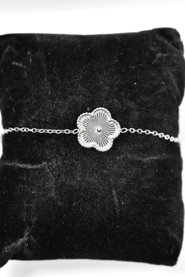 Bracelet fleur Argent