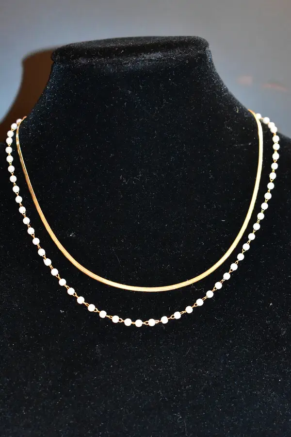 Collier perle Or