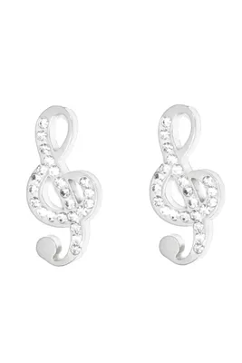 Boucle-d-oreille note de musique Argent