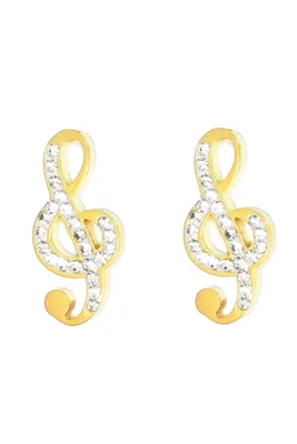 Boucle-d-oreille note de musique Or