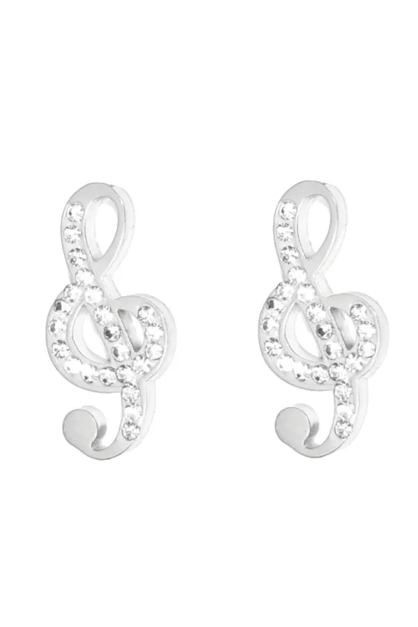 Boucle-d-oreille note de musique Argent