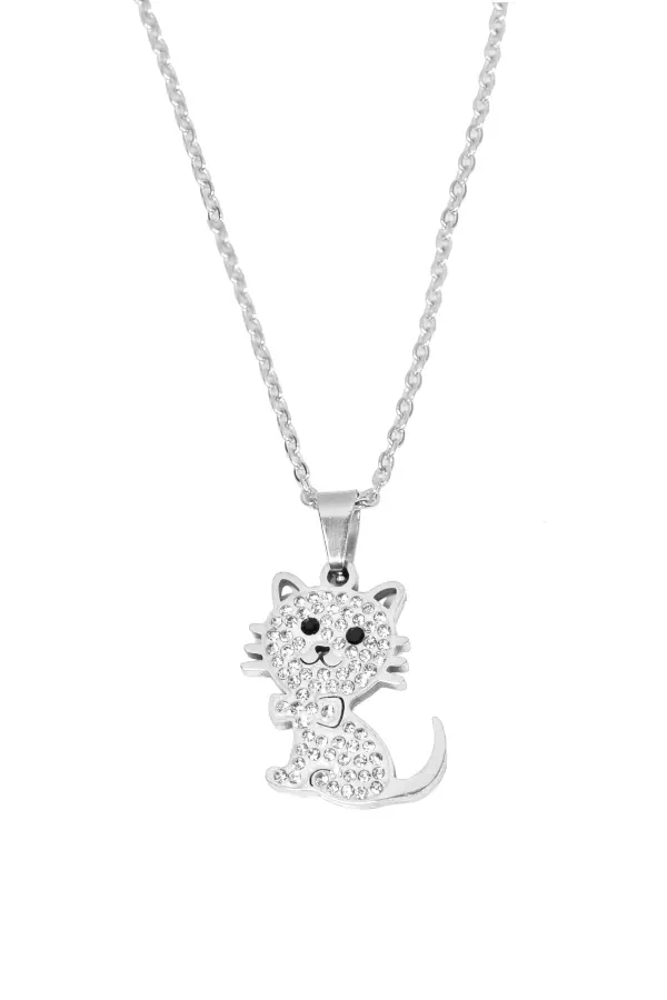 Pendentif chat Argent