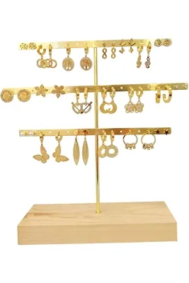 Boucle-d-oreille en lot avec présentoire Or 2316BF