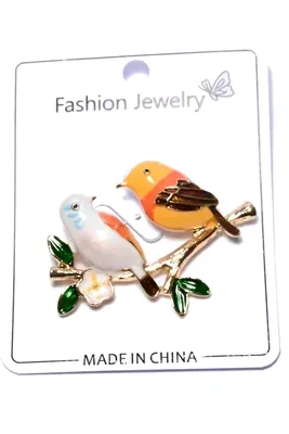 broche oiseau Or 3AC86D